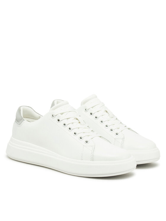 Calvin Klein Calvin Klein Sneakersy Cupsole Lace Up - Suede Bt HW0HW02404 Biały