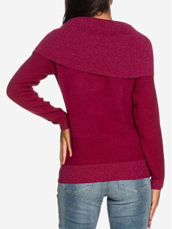 Yes Zee Yes Zee Maglione maglione donna Bordeaux Regular Fit