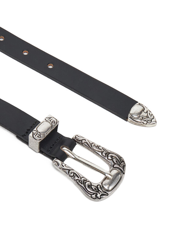 ONLY ONLY Moteriškas Diržas Onlty Slim Leather Wester Jeans Belt Acc 15338269 Juoda