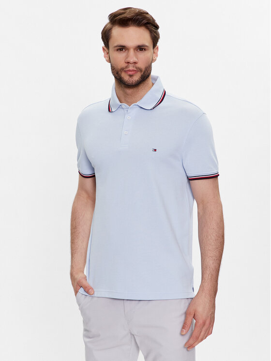 Tommy Hilfiger Polo 1985 MW0MW30750 Svijetloplava Slim Fit