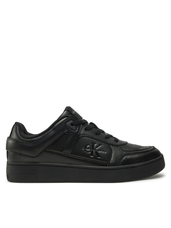 Calvin Klein Jeans Snīkeri Basket Cup Low Laceup Tumbled YM0YM01150 Melns