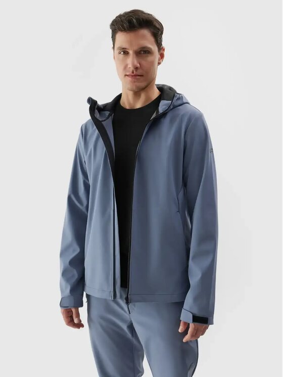 4F 4F Kurtka softshell 4FWAW24TSOFM283-32S Granatowy Regular Fit