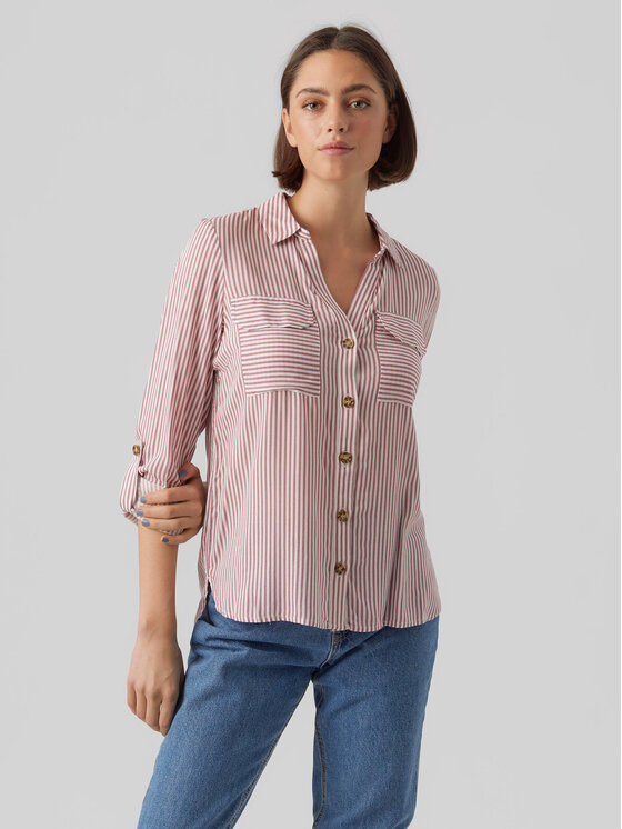 Vero Moda Vero Moda Marškiniai Bumpy 10275283 Rožinė Regular Fit