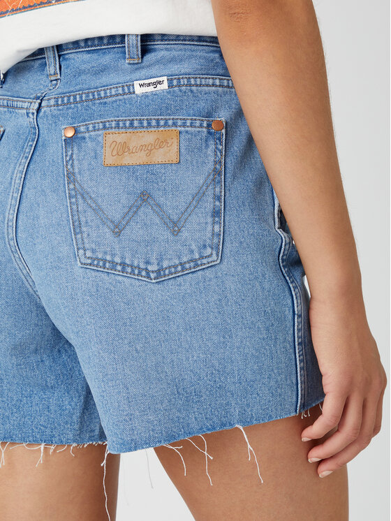 Wrangler Wrangler Džínsové šortky Donna W25H73191 112332278 Modrá Regular Fit