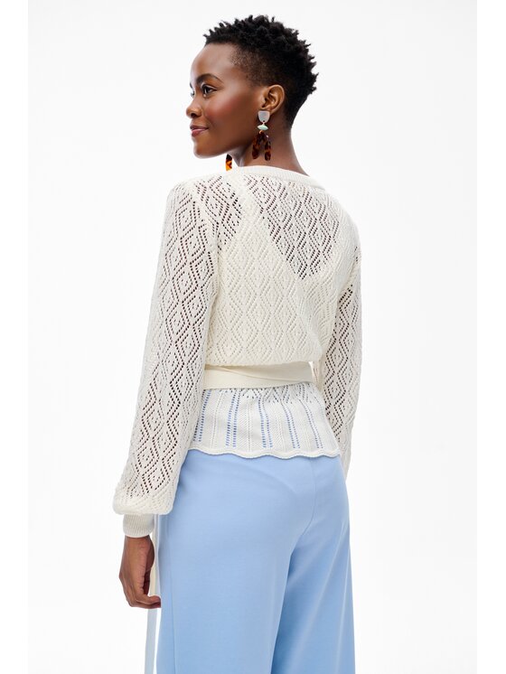 blue shadow blue shadow Kardigan Sevila Kremowy Regular Fit
