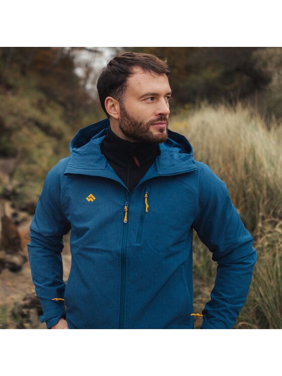 Alpinus Alpinus Kurtka softshell Lautaro Granatowy Regular Fit