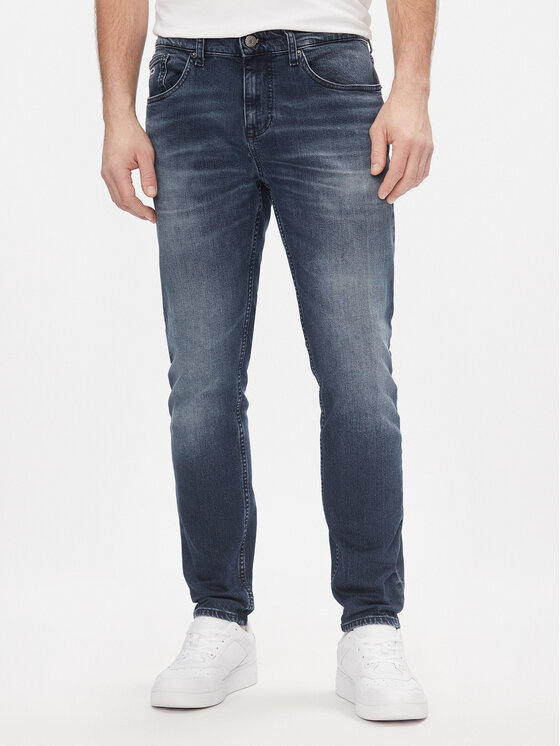 Pánské Jeansy Tommy Jeans, Velikost:38/32, Barva: Tmavomodrá, Austin Slim Tprd Ah5168 DM0DM18163