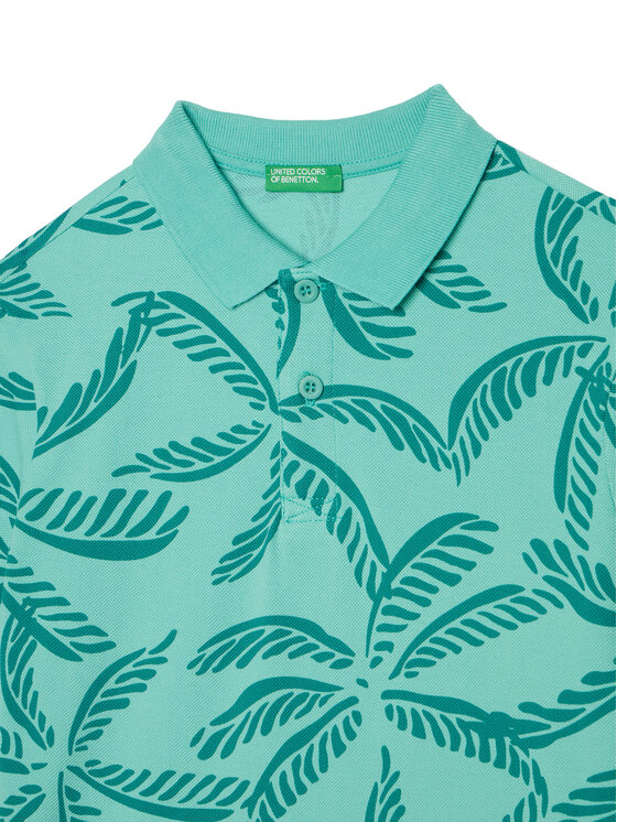 United Colors Of Benetton United Colors Of Benetton Polo 36Y4C301W Zelena Regular Fit
