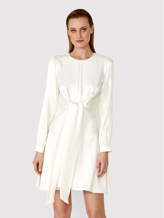 Simple Simple Φόρεμα καθημερινό SUD074 Μπεζ Regular Fit