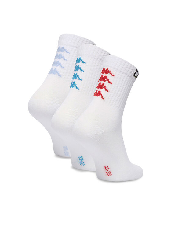 Kappa Kappa Ilgos kojinės CEO_KR_KAPPA_ 004_W_AW25 Balta