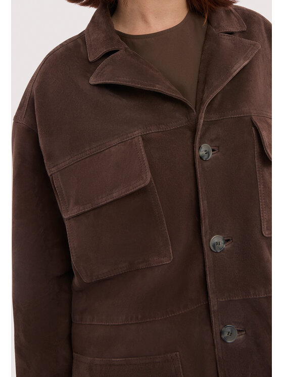 Trussardi Trussardi Kurtka skórzana R368A000737N032 Brązowy Regular Fit