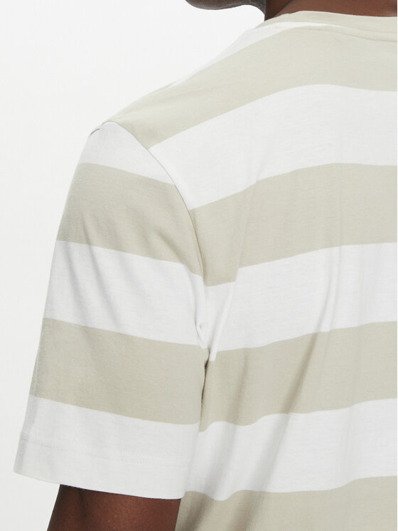 BOSS BOSS T-Shirt TalesStripe 50499334 Beżowy Relaxed Fit