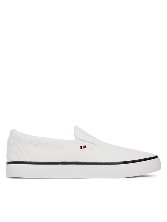 Teniși Tommy Hilfiger Th Hi Vulc Core Low Ii Slipon FM0FM05514 Alb