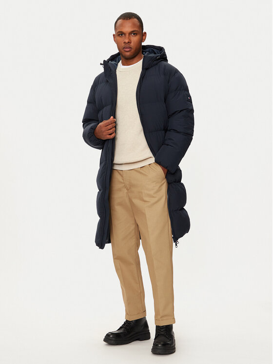 Tommy Hilfiger Tommy Hilfiger Vatovaná bunda MW0MW37368 Tmavomodrá Regular Fit