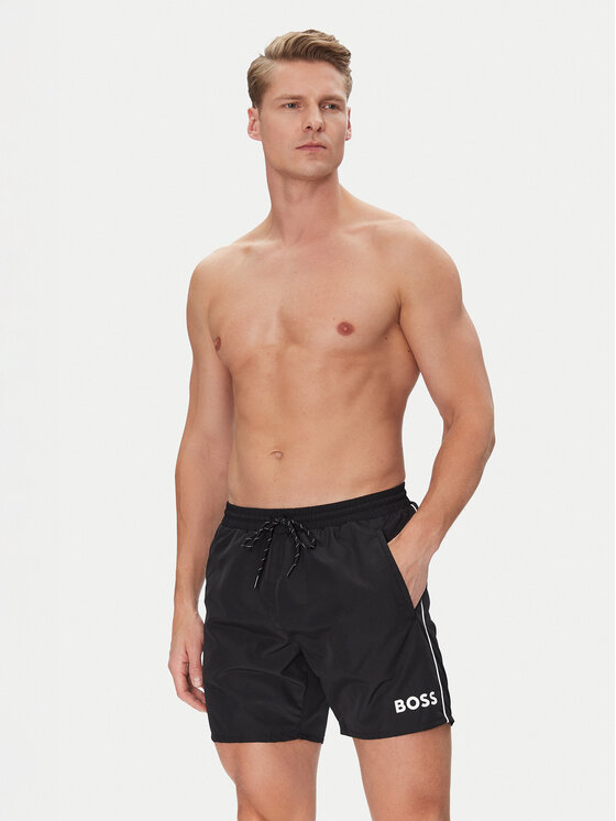 BOSS BOSS Ujumisšortsid Starfish 50514429 Must Regular Fit