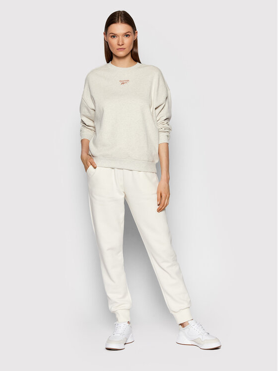 Felpa Classics Small Logo H49262 Beige Oversize