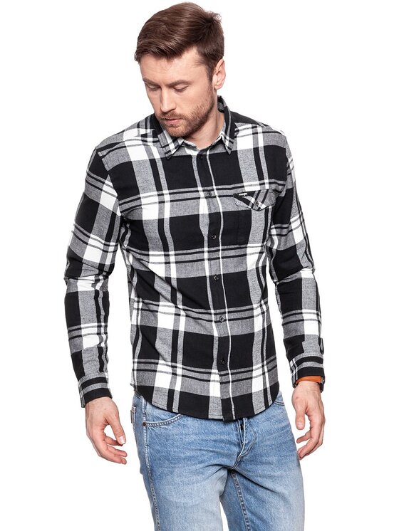 Wrangler Wrangler Camicia 1PKT FLAP SHIRT Bianco Regular Fit
