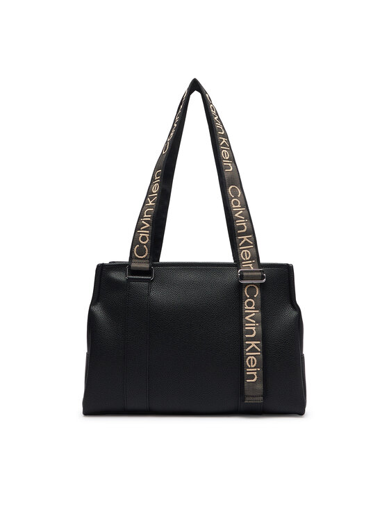 Calvin Klein Calvin Klein Geantă Webbing Adj Strap Tote LV04F3644G Negru