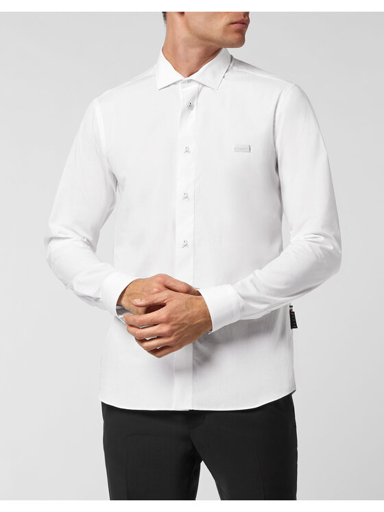 PHILIPP PLEIN PHILIPP PLEIN Koszula 237 Biały Fitted Fit