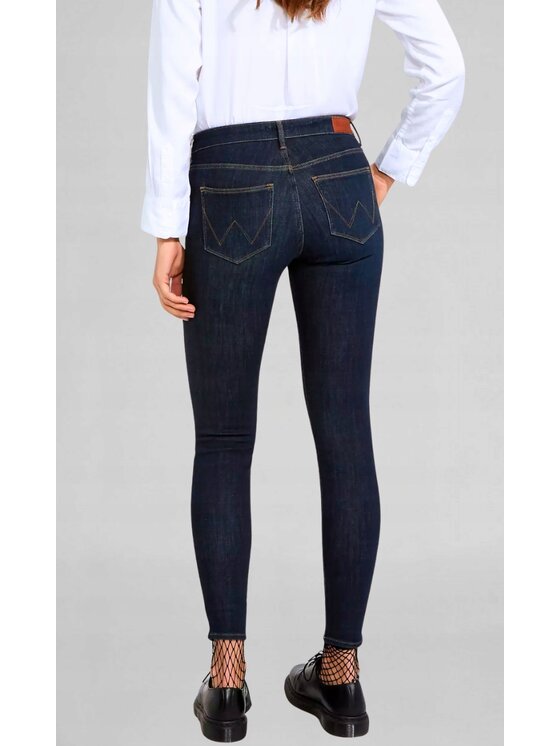 Wrangler Wrangler Jeansy Skinny 615 Niebieski Skinny Fit