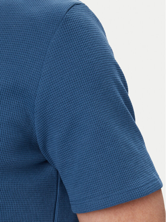 BOSS BOSS T-krekls Waffle 50535892 Zils Regular Fit