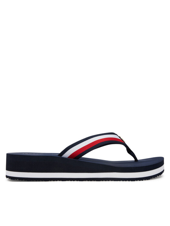 Tommy Hilfiger Tommy Hilfiger Σαγιονάρες Th Corp Mid Wedge Beach Sandal FW0FW08517 Σκούρο μπλε