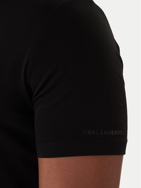 KARL LAGERFELD KARL LAGERFELD Marškinėliai 755023 561235 Juoda Regular Fit