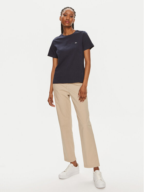 Gant Gant Tričko Shield 4200200 Tmavomodrá Regular Fit
