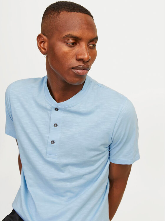 Jack & Jones Jack & Jones T-Shirt Jprblunixs 12257965 Niebieski Slim Fit