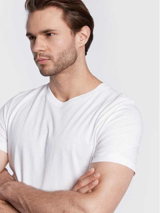 s.Oliver s.Oliver Комплект тениски 2125230 Бял Slim Fit