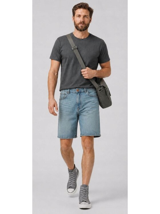Wrangler Wrangler Szorty jeansowe Frontier Short Niebieski Basic Fit