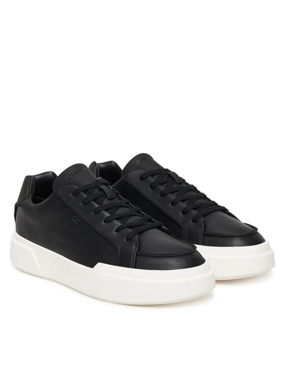 Calvin Klein Calvin Klein Sneakers Chunky Cupsole Lace Up Lth Pinch YM0YM01454 Negru