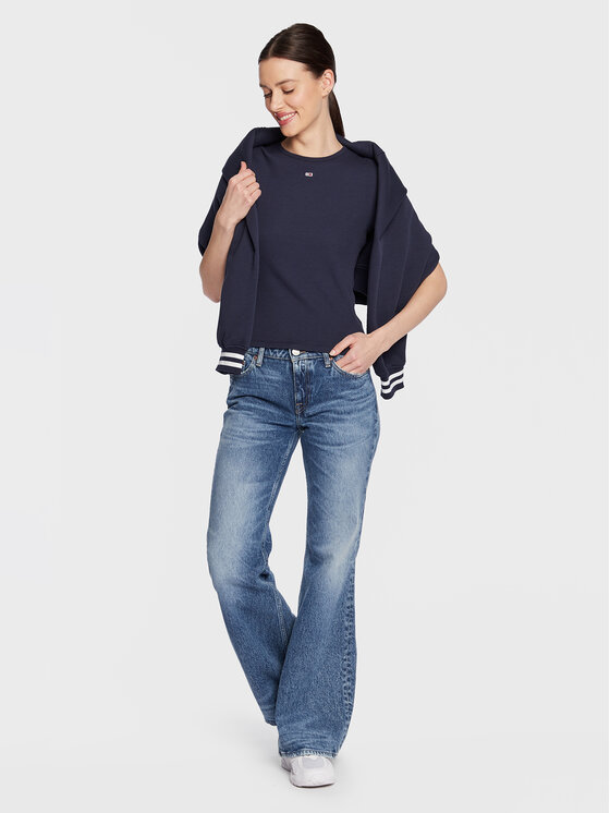 Tommy Jeans Tommy Jeans T-krekls Essential DW0DW14876 Tumši zils Slim Fit