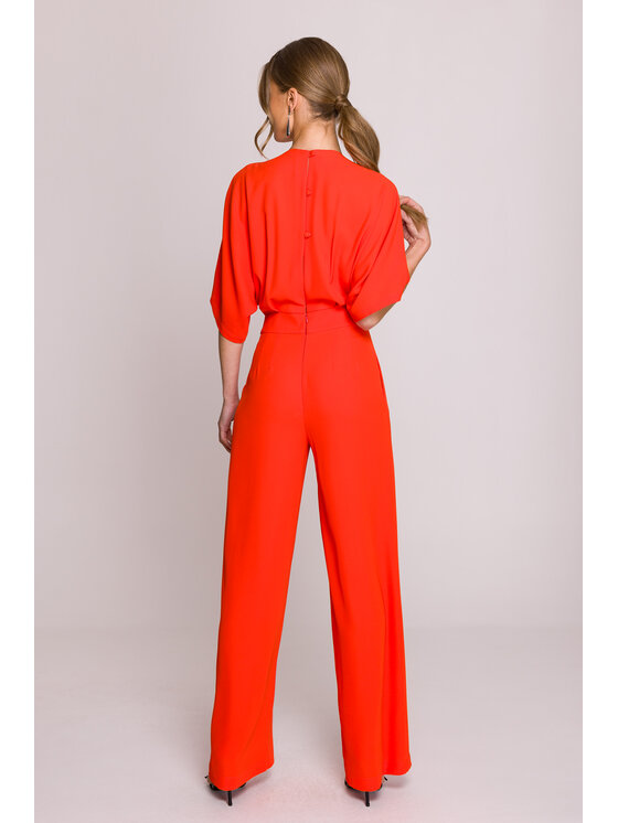 Stylove Stylove Kombinezon S395 Pomarańczowy Sexy Straight Fit
