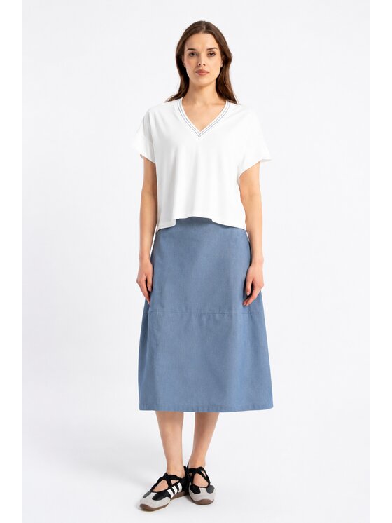 CLICK CLICK Midi sukně 50-747 Relaxed Fit