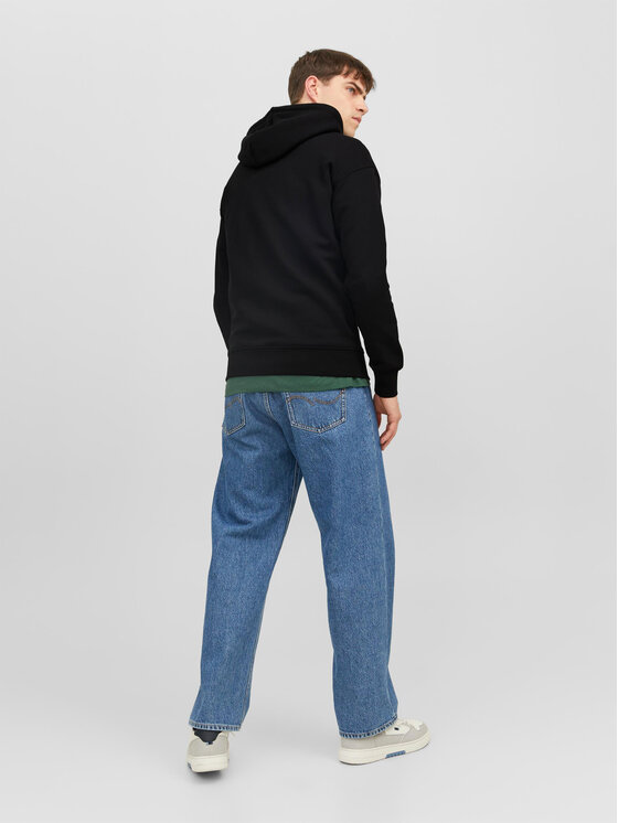Jack&Jones Jack&Jones Majica dugih rukava Vesterbro 12241687 Crna Relaxed Fit