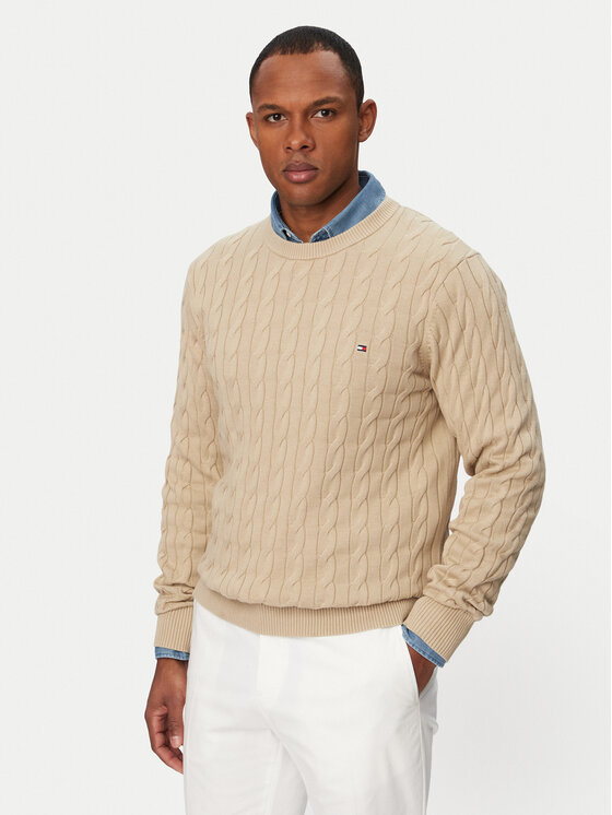 Tommy Hilfiger Tommy Hilfiger Megztinis MW0MW33132 Smėlio Regular Fit
