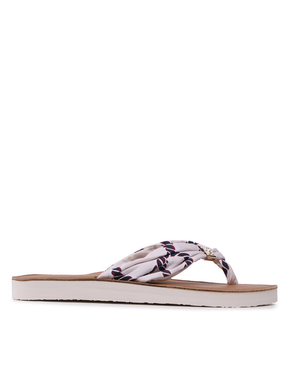Tommy Hilfiger Tommy Hilfiger Japanke Th Elevated Beach Sandal Print FW0FW07164 Écru