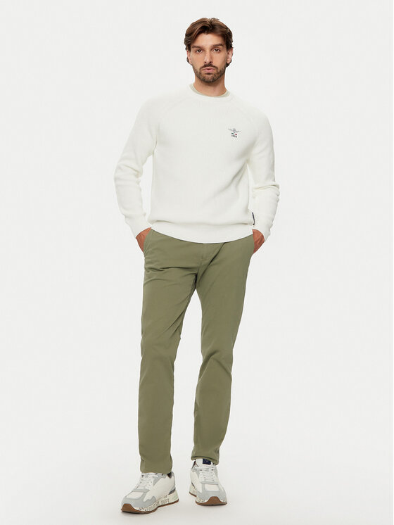 Aeronautica Militare Aeronautica Militare Пуловер 242MA1508L529 Бял Regular Fit