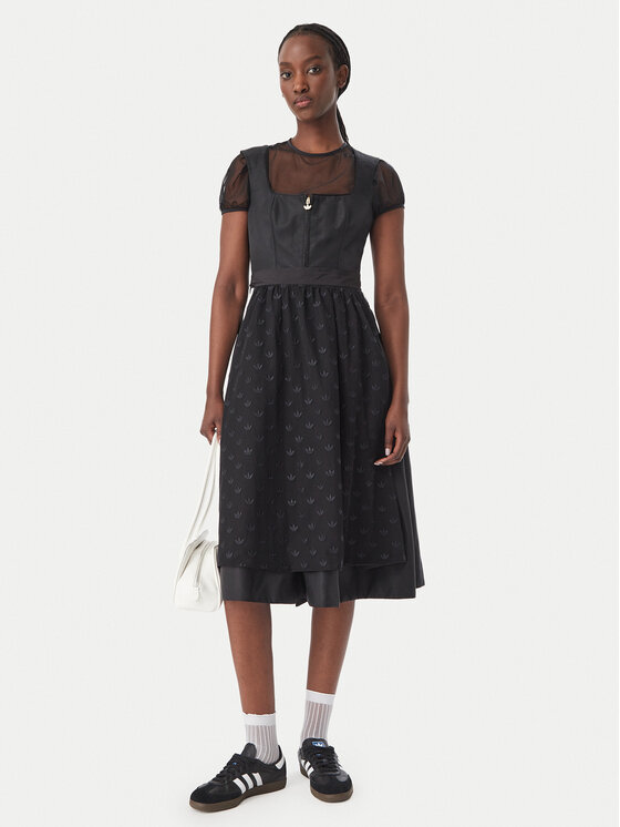 adidas adidas Sukienka codzienna Dirndl Dress LG2246 Czarny Regular Fit