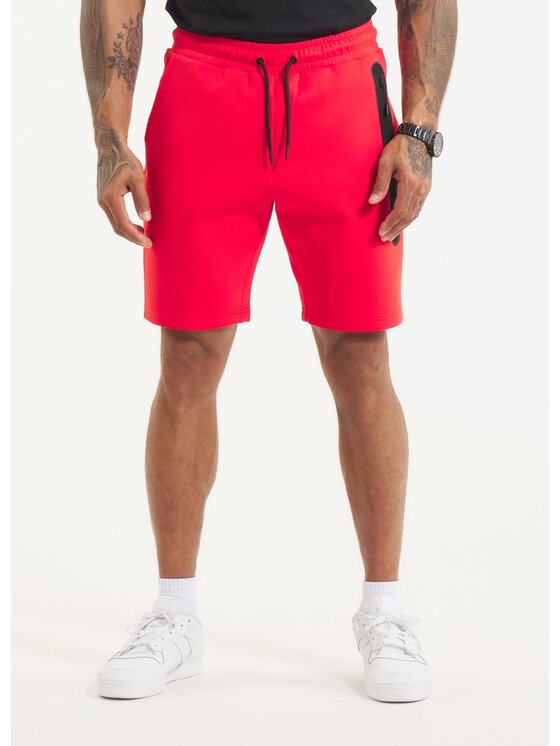 PITBULL PITBULL Szorty sportowe Szorty dresowe męskie DOGWOOD POCKET 3XL Czerwony Regular Fit