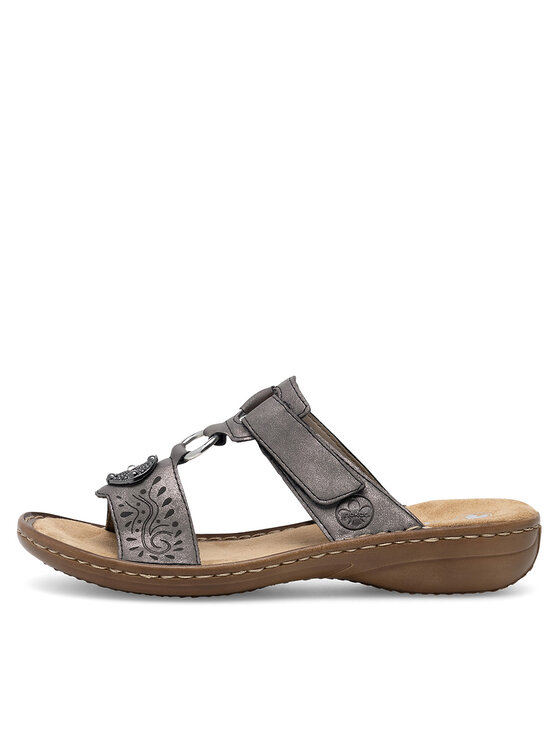 Rieker Rieker Pantoletten 608K1-45 Grau