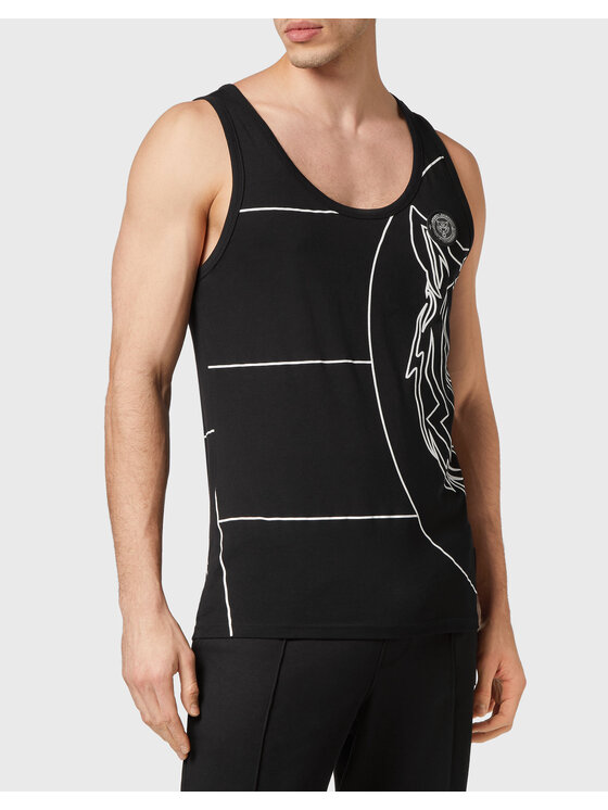 Plein Sport Plein Sport Tank top 1783 Czarny Regular Fit