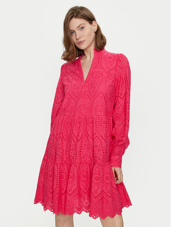 YAS YAS Letní šaty Holi 26027162 Růžová Regular Fit