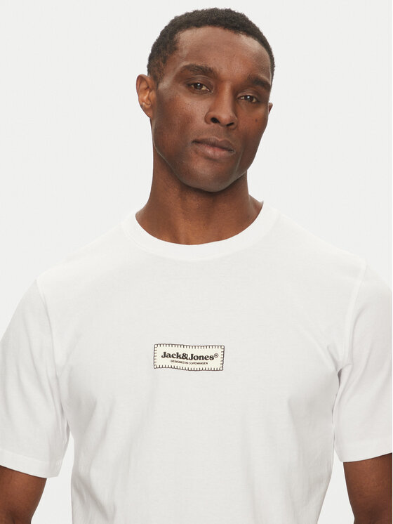Jack & Jones Jack & Jones T-Shirt Split 12273182 Biały Regular Fit