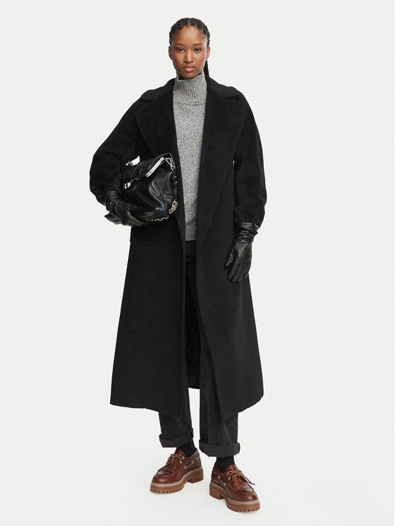 Weekend Max Mara Weekend Max Mara Płaszcz wełniany Tempera 2625016072 Czarny Regular Fit
