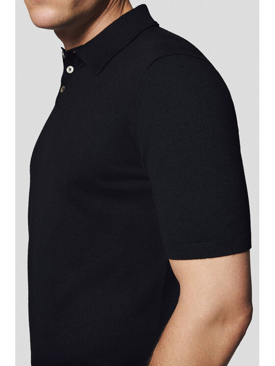 Lancerto Lancerto Polo Nils PO073125000050 Czarny Regular Fit