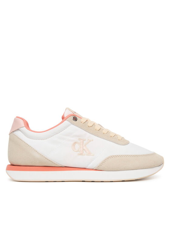 Calvin Klein Calvin Klein Laisvalaikio batai Retro Runner Lace Up YW0YW01990 Balta