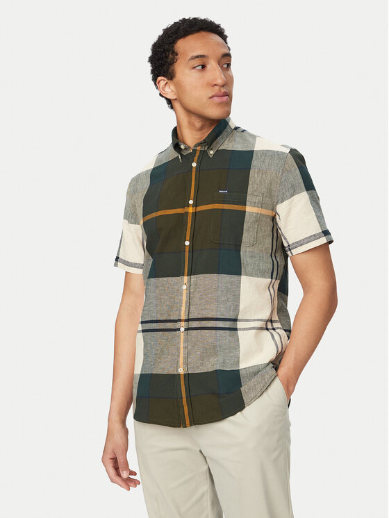 Barbour Koszula Douglas MSH5077TN51 Zielony Regular Fit