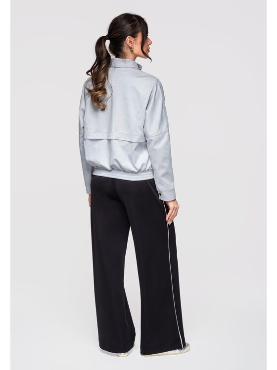 Ombre Ombre Kurtka bomber OW-JAFL-0122 Błękitny Regular Fit
